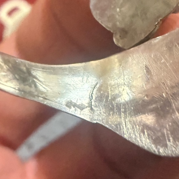 Silver leaf Navajo vintage Turquoise Ring Set - Picture 4 of 5